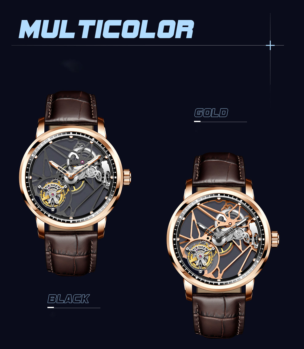 Haofa Luxury Skeleton 7 Clock Tourbillon Watch 1925B