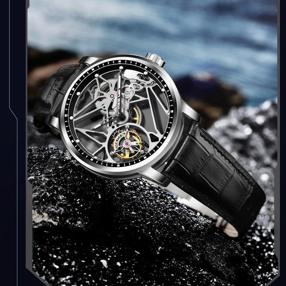 Haofa Luxury Skeleton 7 Clock Tourbillon Watch 1925B