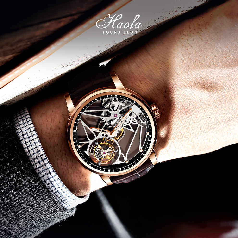 Haofa Luxury Skeleton 7 Clock Tourbillon Watch 1925B