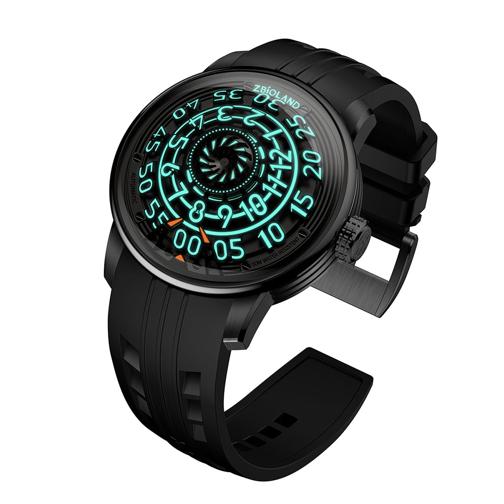ZBIOLAND Wheel of Destiny Automatic Watch Sky-shaped Sapphire Crystal Luminous 1002