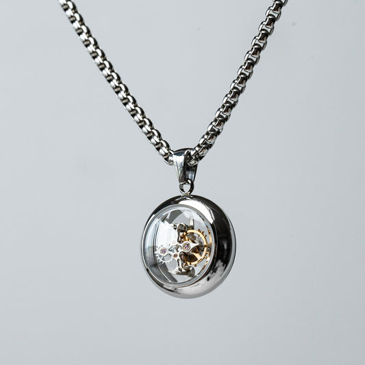 Haofa HFT1001 Titanium Stainless Steel Tourbillon Necklace