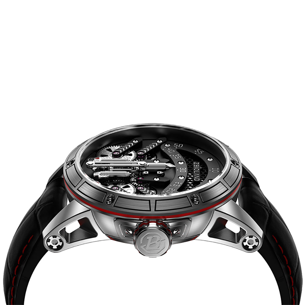 ZBIOLAND Automatic Mechanical Watches for Men Unique Rocket Dial Charm Men Watch 1001