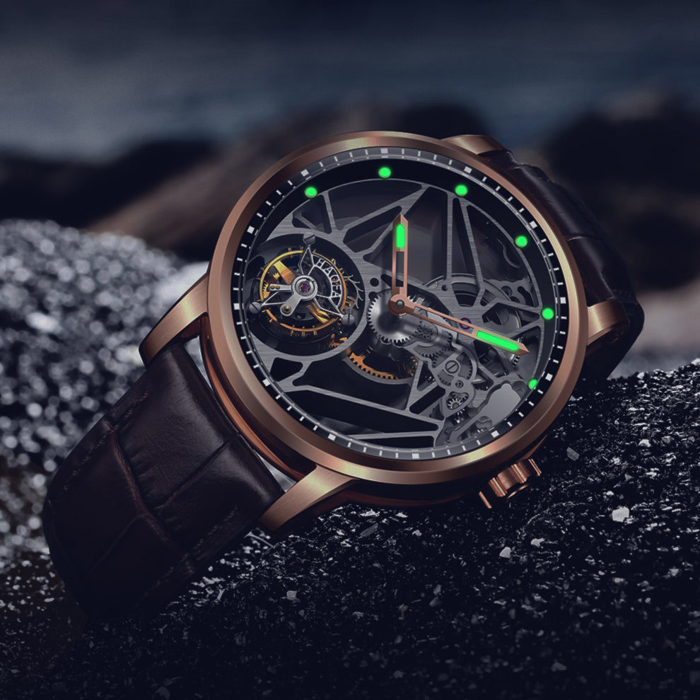 Haofa Luxury Skeleton 7 Clock Tourbillon Watch 1925B