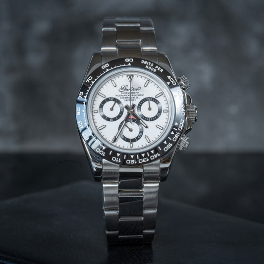 Sapphire Automatic Chronograph Mechanical Mens Watch Self-wind Waterproof Casual Watch