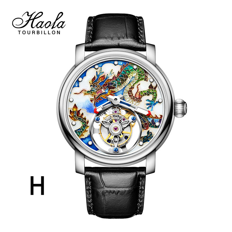 Reserve(30 days)--HAOFA Enamel (Cloisonne) Carp Tourbillon 2218