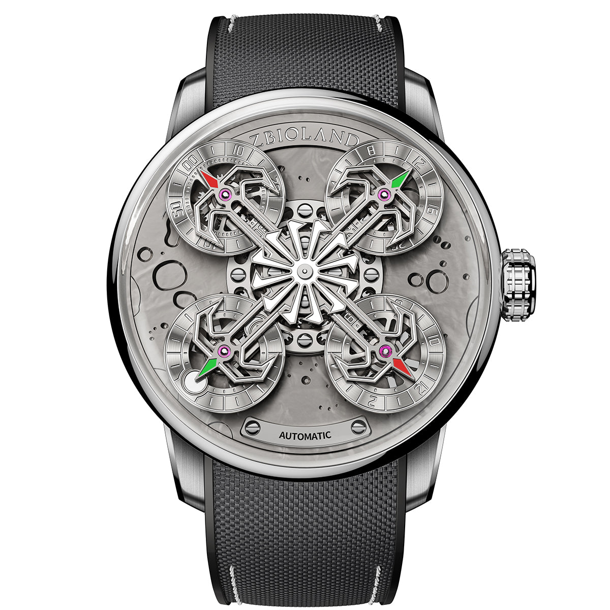 ZBIOLAND Space Station Automatic Mechanical Watches for Men Sun Stars Luminous Charm 1003