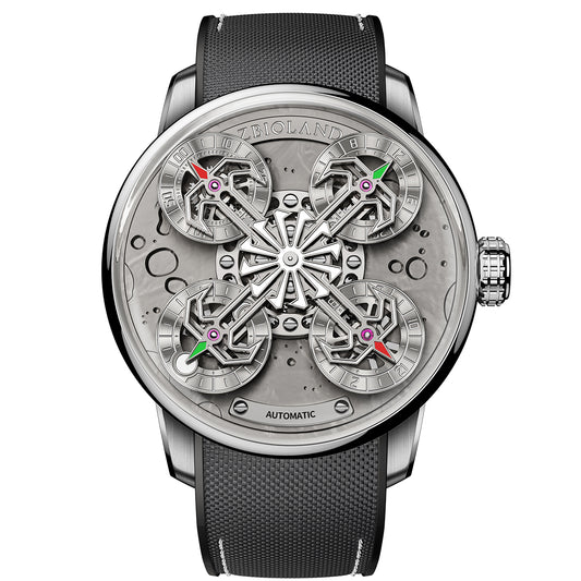 ZBIOLAND Space Station Automatic Mechanical Watches for Men Sun Stars Luminous Charm 1003