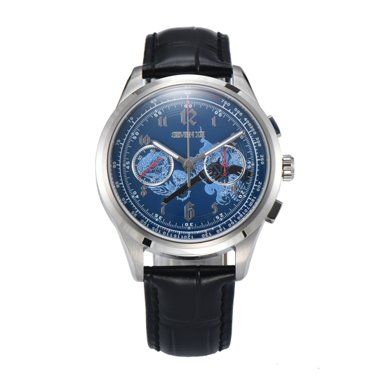 SEVEN XII Retro Chronograph ST1901 Movement Hand Winding Men Wristwatch Sapphire Crystal Waterproof S002