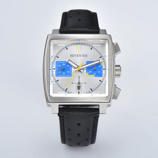 SEVEN Square Chronograph Watch for Men Sapphire Crystal Waterproof Automatic Wristwatch