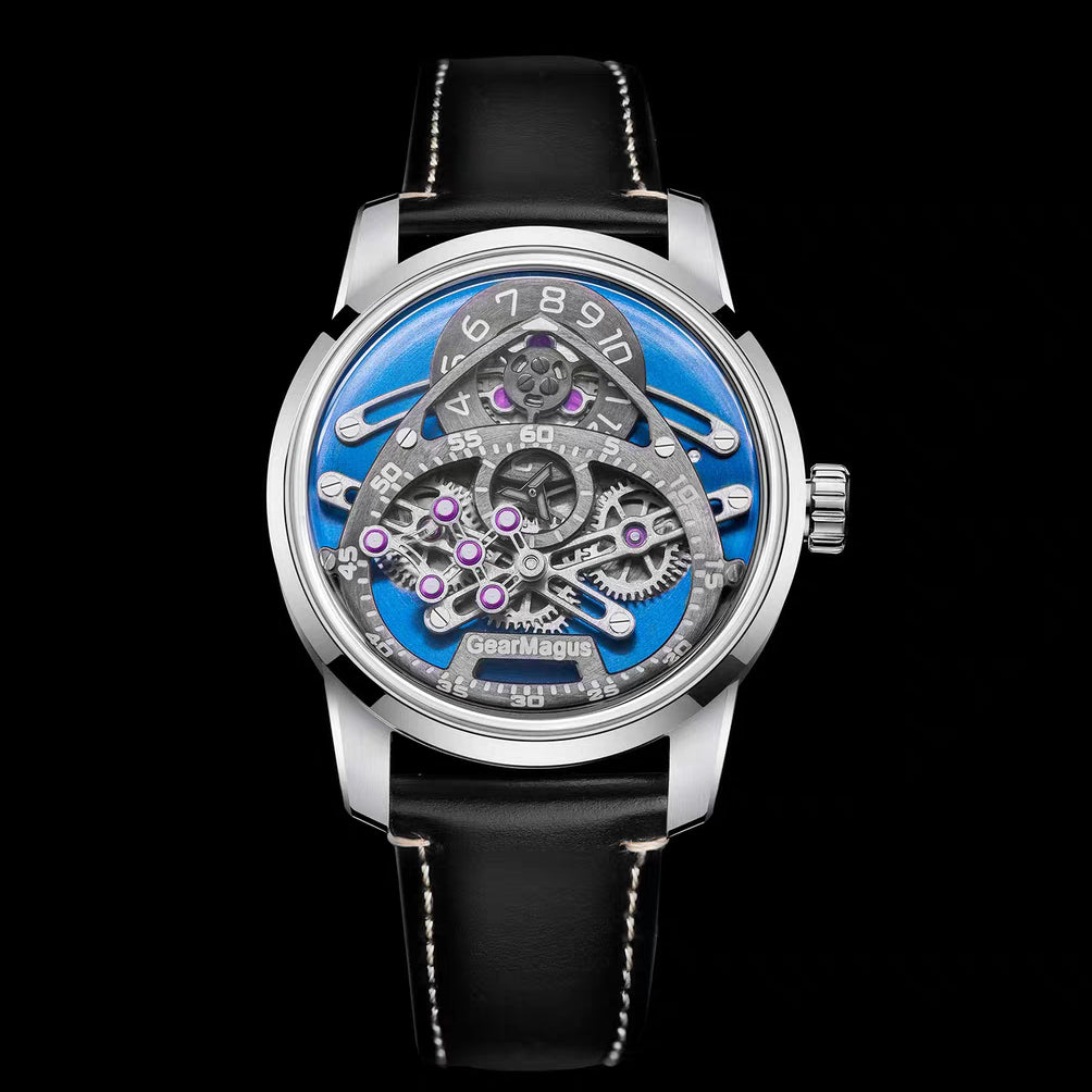 GearMagus Special-Shaped Gears Telescopic Hands Watch Swiss SW200 Automatic Movement Luminous MS03