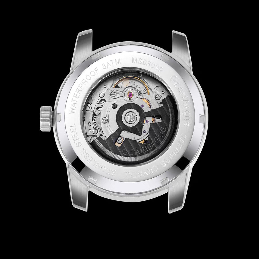 GearMagus Special-Shaped Gears Telescopic Hands Watch Swiss SW200 Automatic Movement Luminous MS03