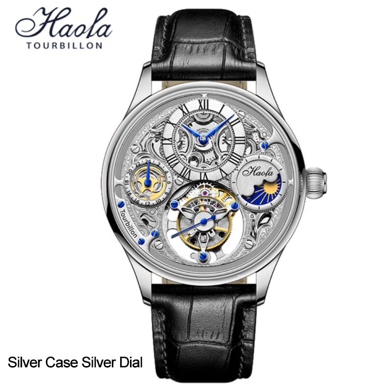 Haofa GMT Day And Night Tourbillon Movement Watch 1035 Top Finish Case