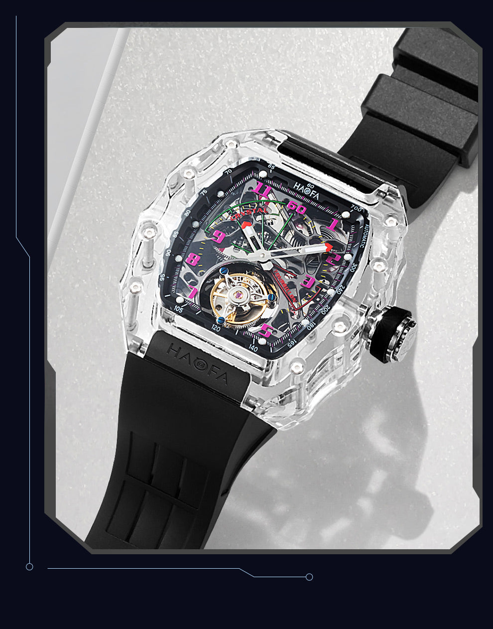 HAOFA K9 Automatic Tourbillon Watch Model 2210