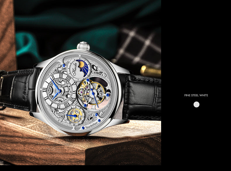 Haofa GMT Day And Night Tourbillon Movement Watch 1035 Top Finish Case