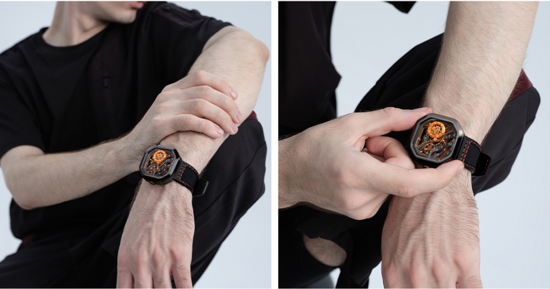 AGELOCER New Design Volcano Automatic Watch Sapphire Glass Power Reserve 80H Mechanical Watches Men's Stainless Steel Waterproof