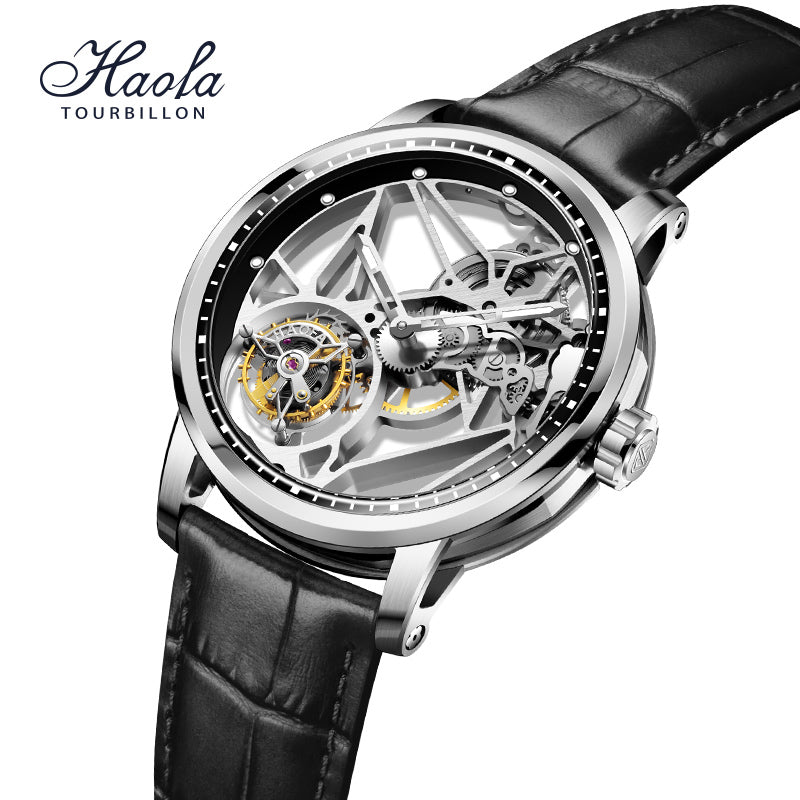 Haofa Luxury Skeleton 7 Clock Tourbillon Watch 1925B