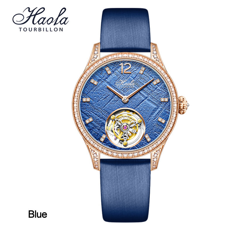 Haofa Women Lady Tourbillon Watches Luxury Sapphire Wrist Watch 1809