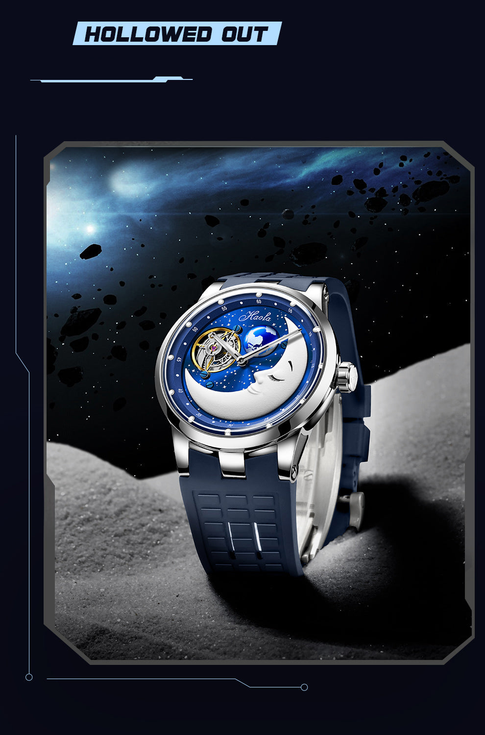 HAOFA Moon Carrousel 1953 Super Luminous Watch