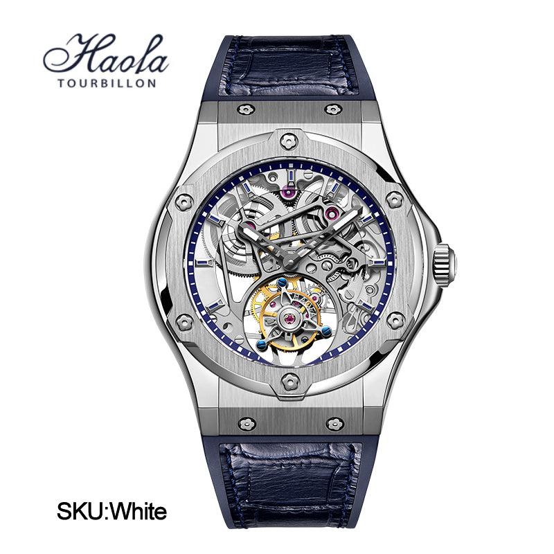 HAOFA Double Barrel Tourbillon 1917 Watch 72 Hours Power Convex Sapphire Mirror