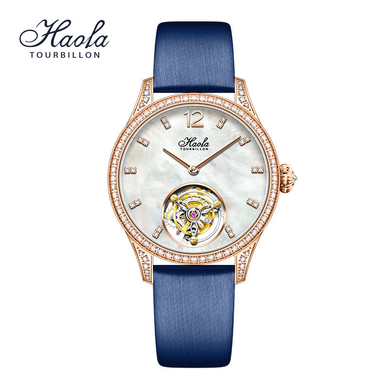 Haofa Women Lady Tourbillon Watches Luxury Sapphire Wrist Watch 1809