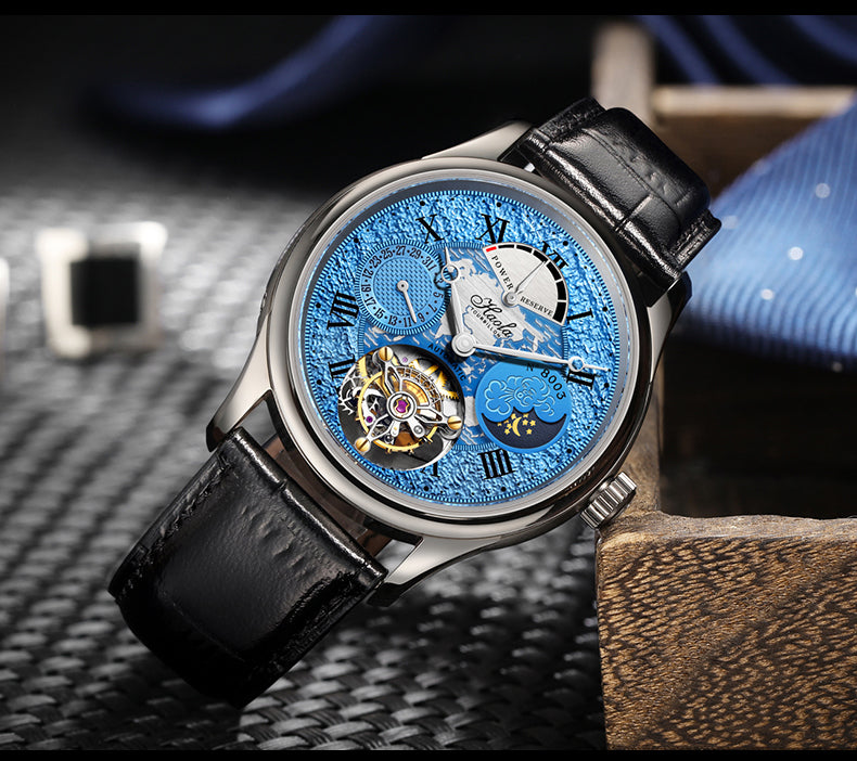 Haofa Date Display Tourbillon Watch Day And Night 8003