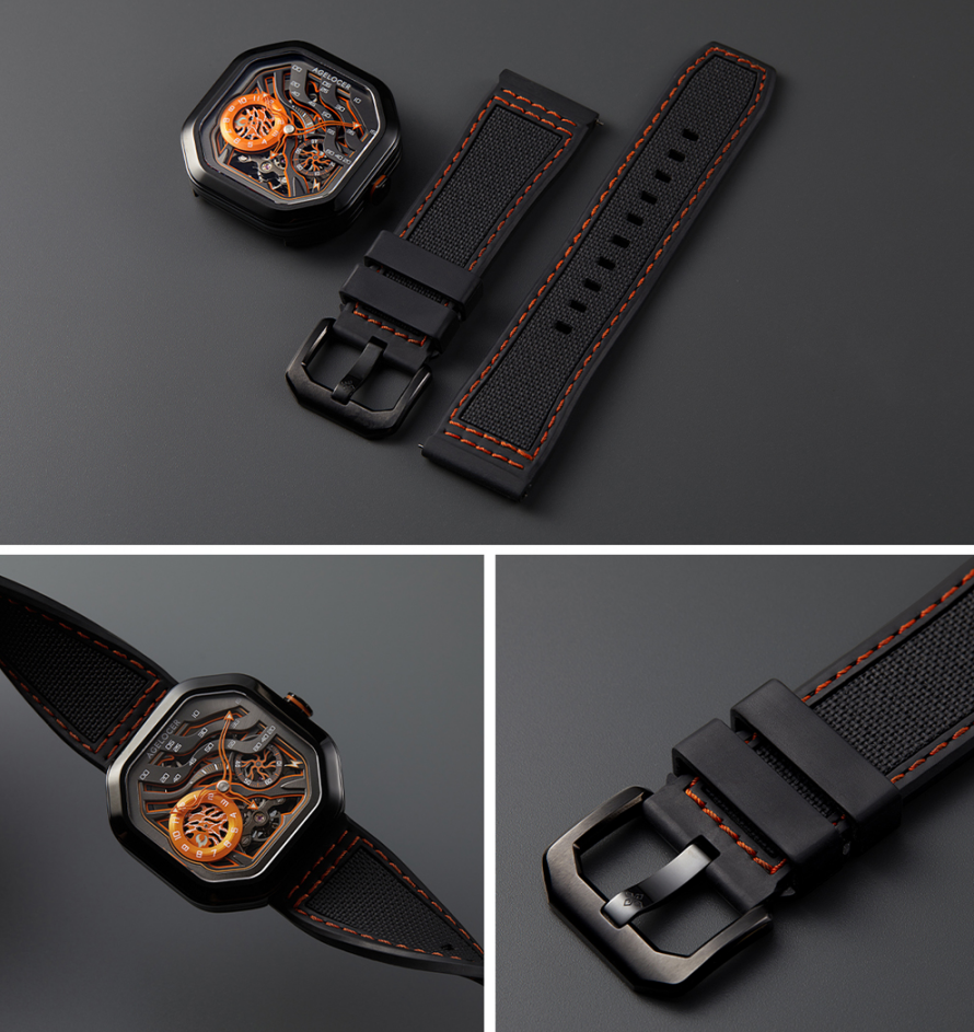 AGELOCER New Design Volcano Automatic Watch Sapphire Glass Power Reserve 80H Mechanical Watches Men's Stainless Steel Waterproof