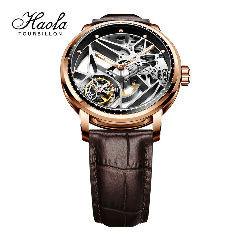 Haofa Luxury Skeleton 7 Clock Tourbillon Watch 1925B