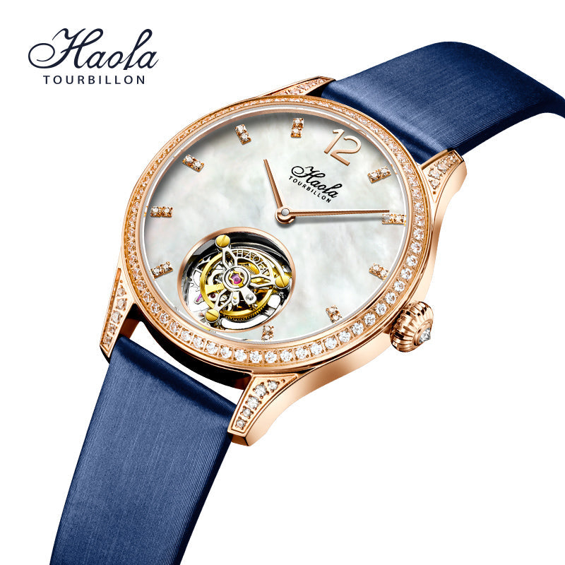 Haofa Women Lady Tourbillon Watches Luxury Sapphire Wrist Watch 1809