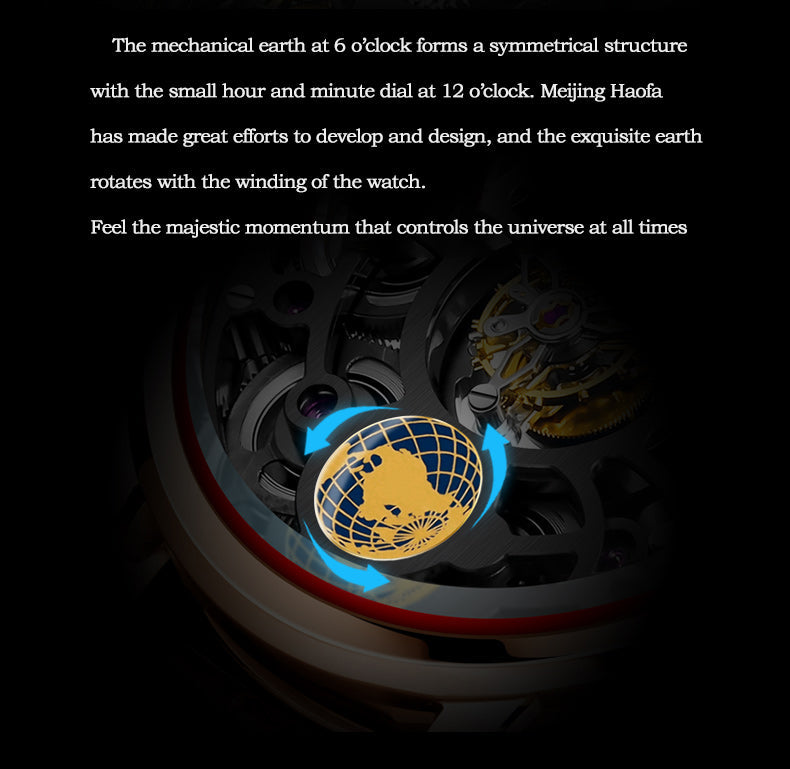 HAOFA 1938 Center Tourbillon Watch for Men 4 Barrel Tourbillon, 120 Hours Power Skeleton Mechanical Watch