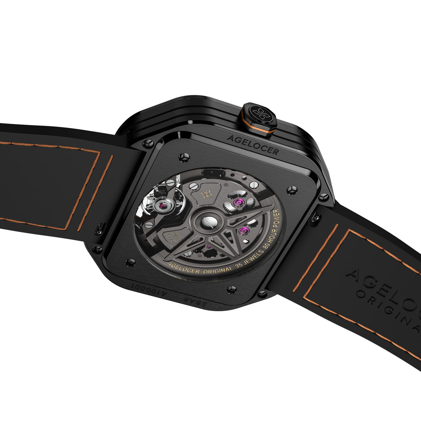 AGELOCER New Design Volcano Automatic Watch Sapphire Glass Power Reserve 80H Mechanical Watches Men's Stainless Steel Waterproof