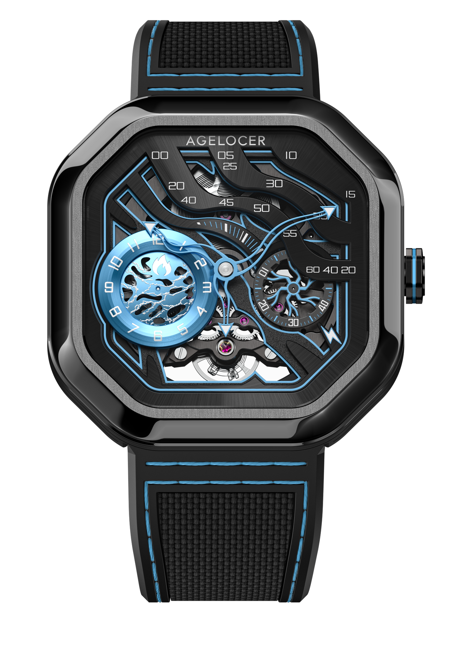 AGELOCER New Design Volcano Automatic Watch Sapphire Glass Power Reserve 80H Mechanical Watches Men's Stainless Steel Waterproof