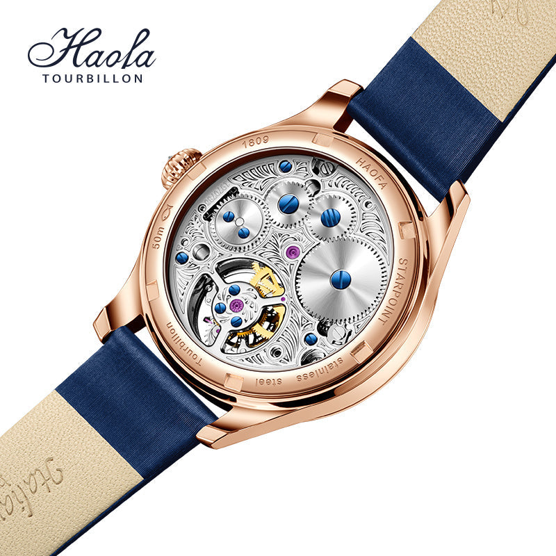 Haofa Women Lady Tourbillon Watches Luxury Sapphire Wrist Watch 1809