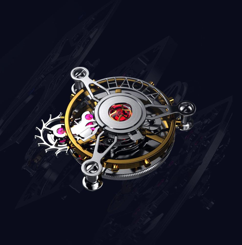 HAOFA GMT Flying Manual Tourbillon Sapphire Mirror Watches 1919