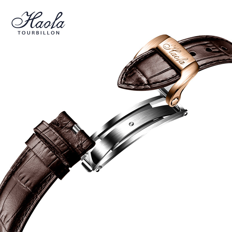 Haofa Luxury Skeleton 7 Clock Tourbillon Watch 1925B