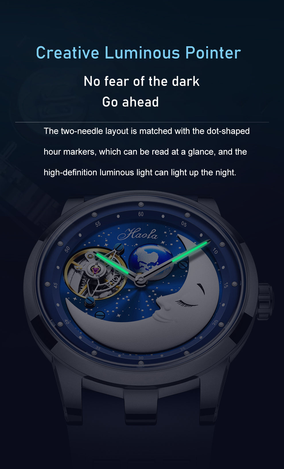 HAOFA Moon Carrousel 1953 Super Luminous Watch