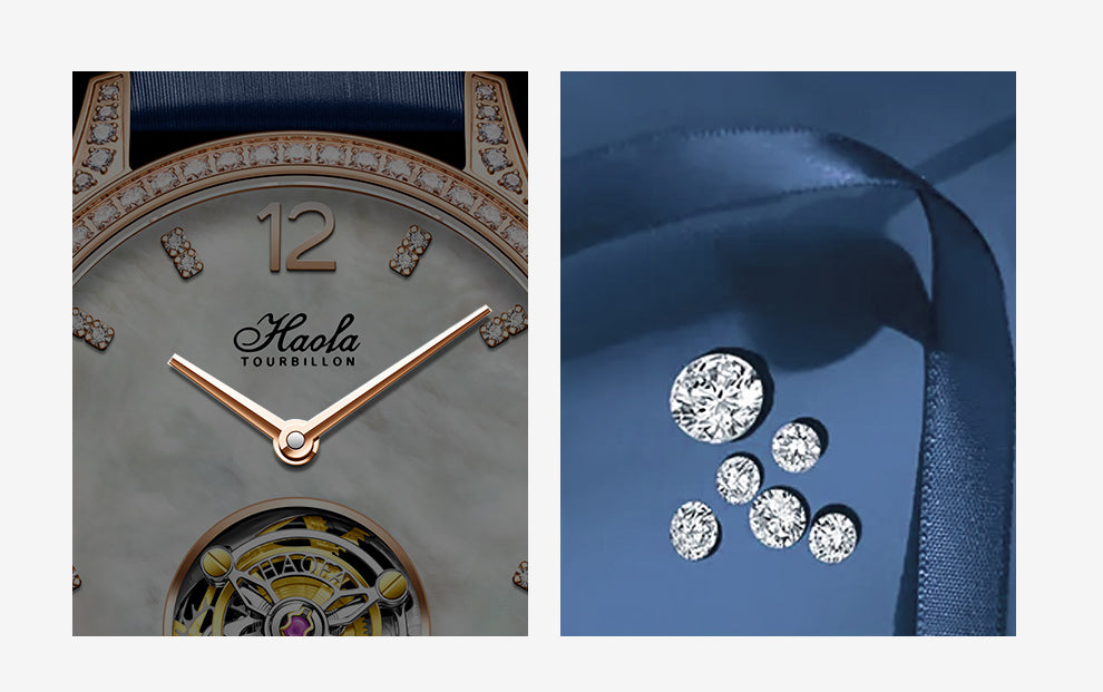 Haofa Women Lady Tourbillon Watches Luxury Sapphire Wrist Watch 1809