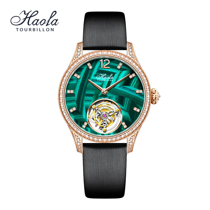 Haofa Women Lady Tourbillon Watches Luxury Sapphire Wrist Watch 1809