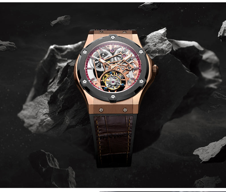 HAOFA Double Barrel Tourbillon 1917 Watch 72 Hours Power Convex Sapphire Mirror