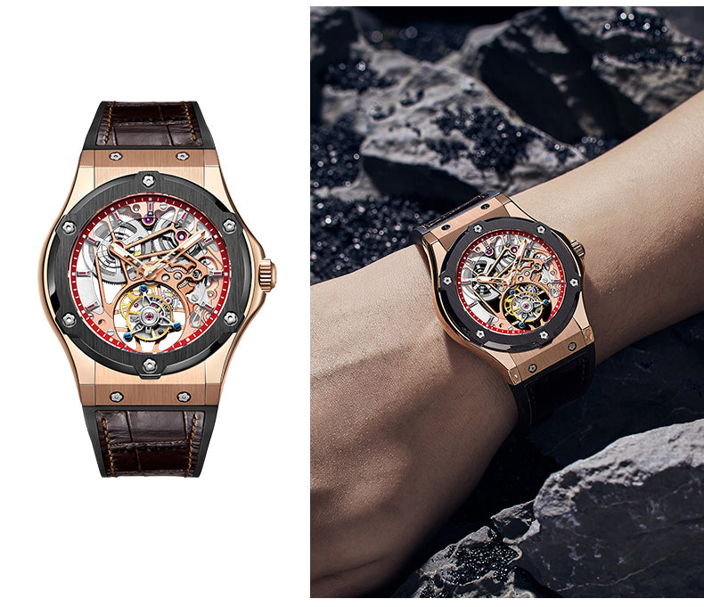 HAOFA Double Barrel Tourbillon 1917 Watch 72 Hours Power Convex Sapphire Mirror