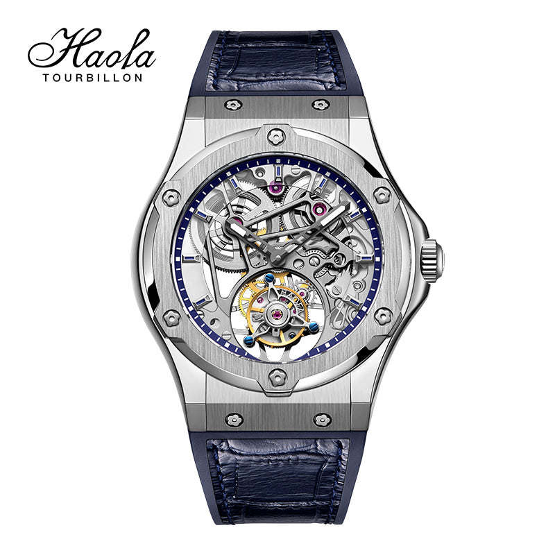 HAOFA Double Barrel Tourbillon 1917 Watch 72 Hours Power Convex Sapphire Mirror
