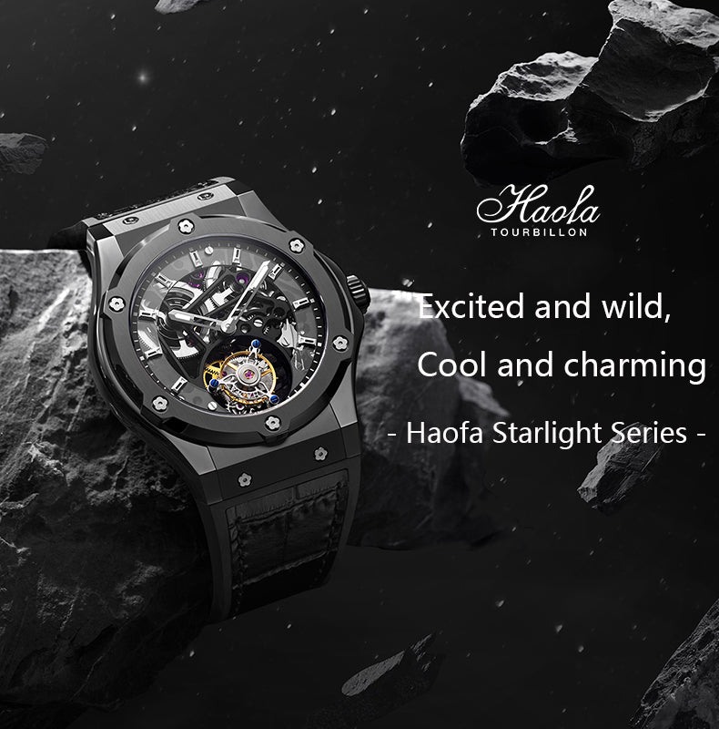 HAOFA Double Barrel Tourbillon 1917 Watch 72 Hours Power Convex Sapphire Mirror