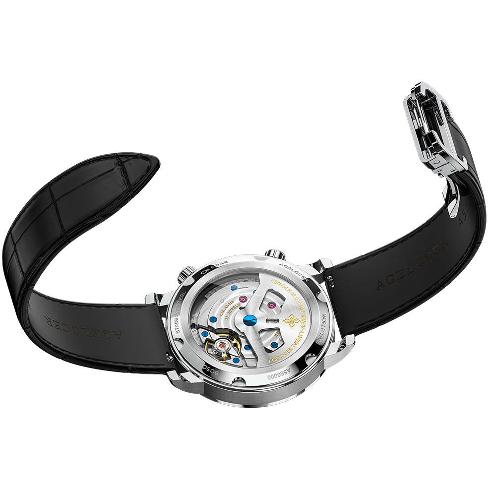 AGELOCER Automatic Watch Date Display World Time Series 5201A1 5201D2 5201E1 5201F2