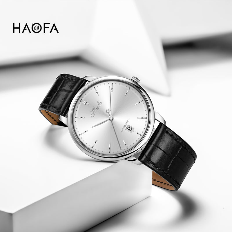Haofa Ultra-thin Automatic Mechanical Watch for Men Calendar Waterproof Sapphire Watches 1606