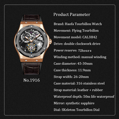 Haofa 1916 Double Barrel Tourbillon Watch