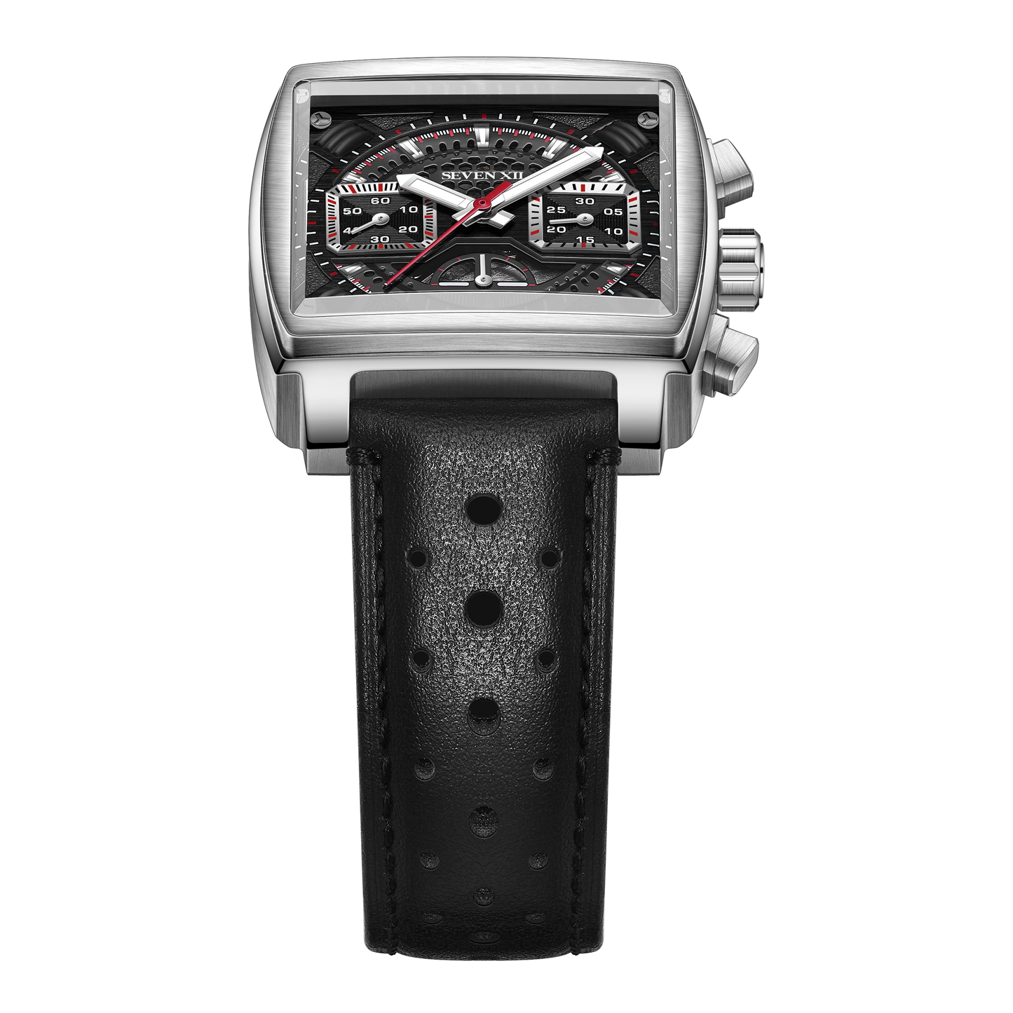 SEVEN Square Chronograph Watch for Men Sapphire Crystal Waterproof Automatic Wristwatch