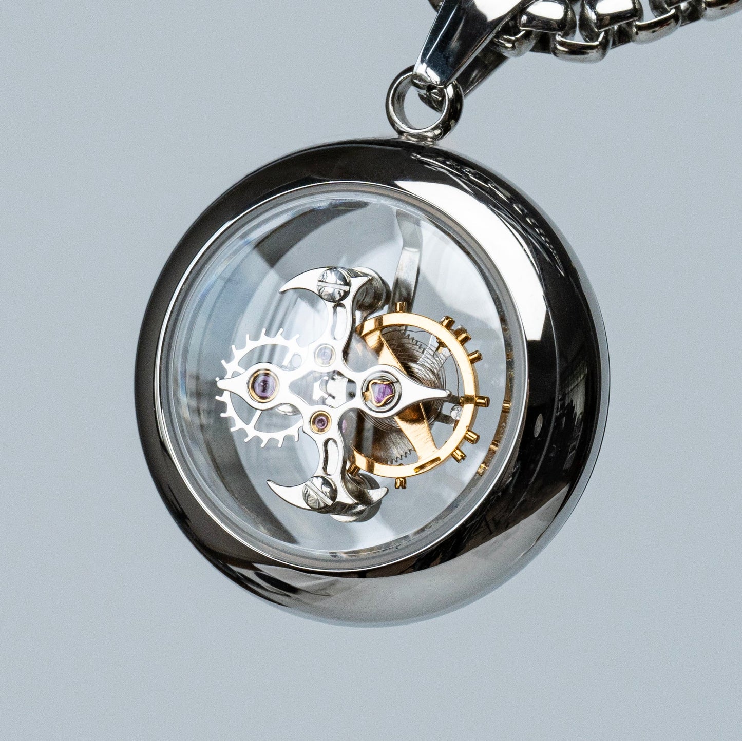 Haofa HFT1001 Titanium Stainless Steel Tourbillon Necklace