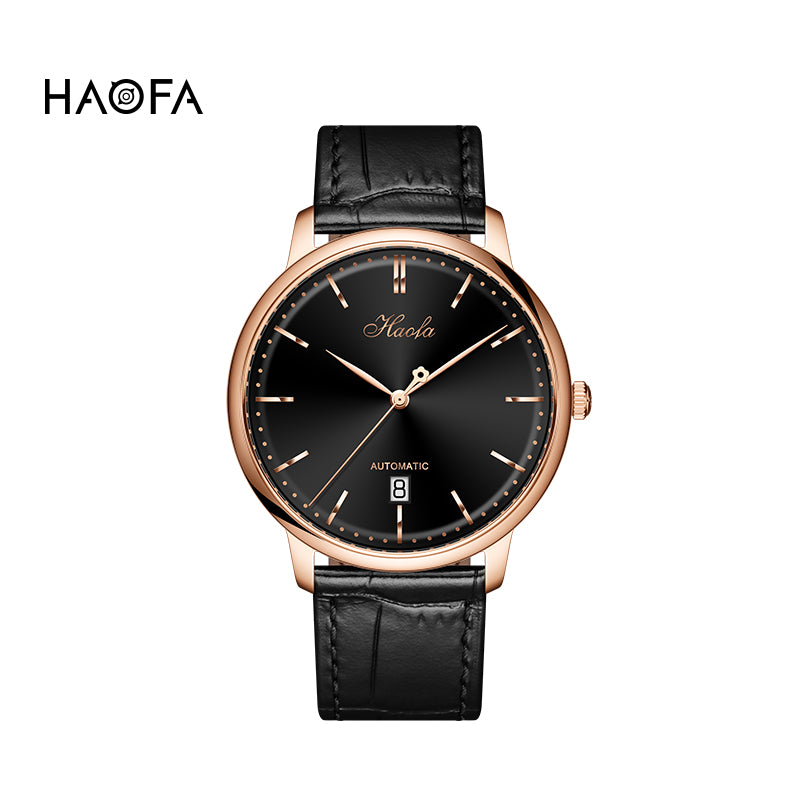 Haofa Ultra-thin Automatic Mechanical Watch for Men Calendar Waterproof Sapphire Watches 1606