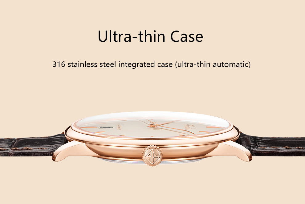 Haofa Ultra-thin Automatic Mechanical Watch for Men Calendar Waterproof Sapphire Watches 1606