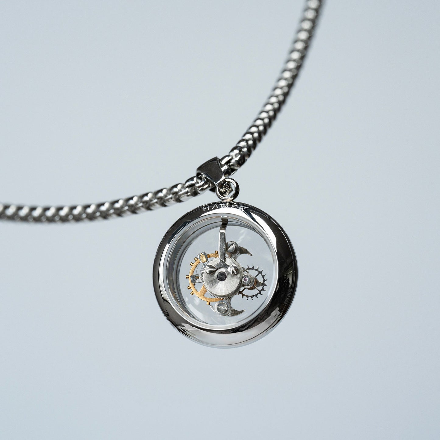 Haofa HFT1001 Titanium Stainless Steel Tourbillon Necklace