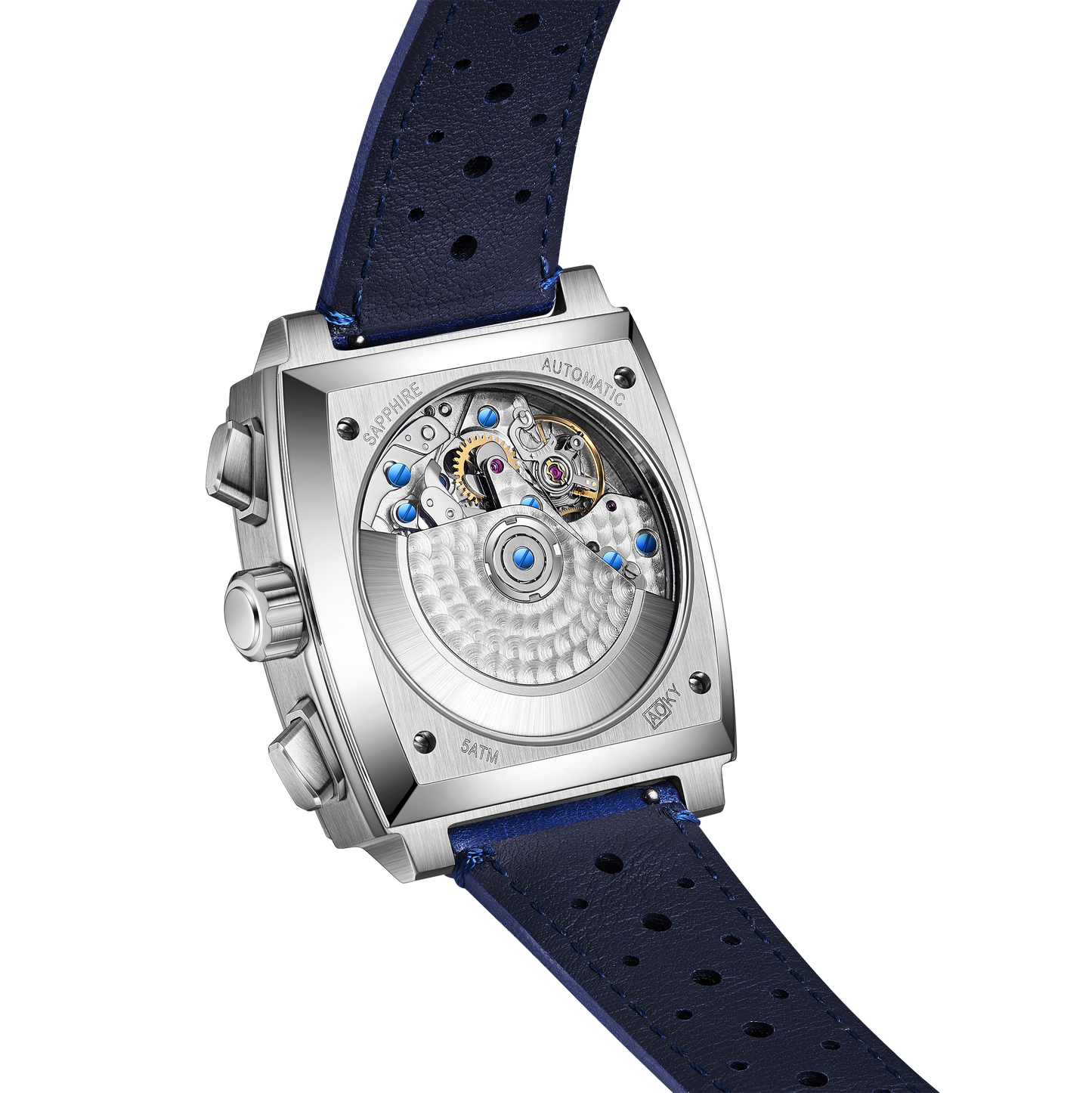 SEVEN Square Chronograph Watch for Men Sapphire Crystal Waterproof Automatic Wristwatch